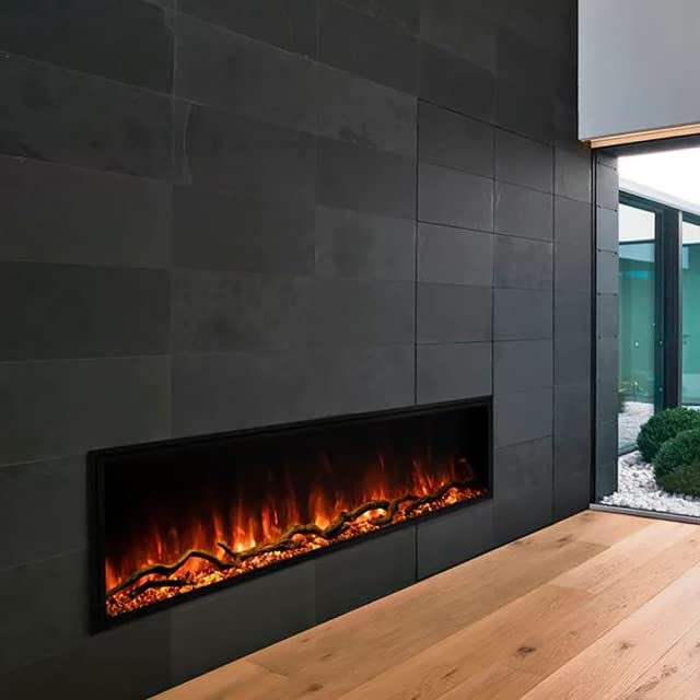 Modern Flames Landscape Pro Slim 96" Single-Sided Built-in Electric Fireplace - LPS-9616