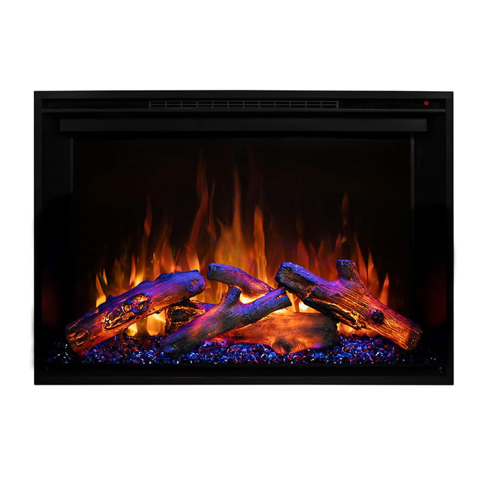 Modern Flames Redstone Traditional 36" Built-in Electric Fireplace - Hybrid-FXTM Flame Technology - Multi-Color Flames - with Remote Control - RS-3626