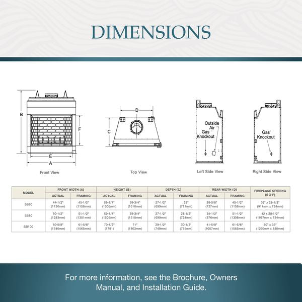 Majestic Biltmore Wood Burning Fireplace