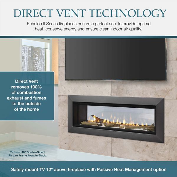 Majestic Echelon See Through Direct Vent Gas Fireplace - 36"