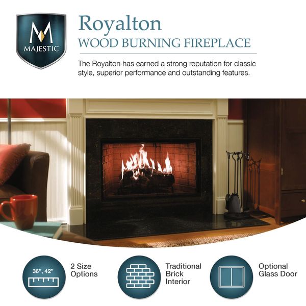 Majestic Royalton Wood Burning Fireplace