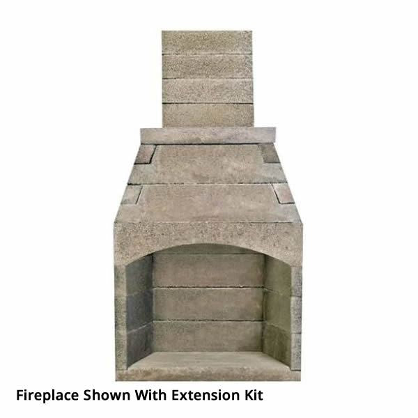 Pre-Engineered Arched Masonry Wood Burning Outdoor Fireplace - 30"