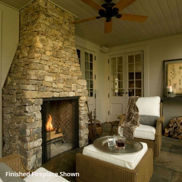 Engineered Rumford Style Masonry Fireplace System - 36"