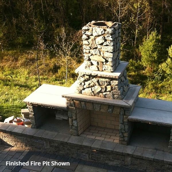 Pre-Engineered Masonry Wood Burning Outdoor Fireplace - 42"