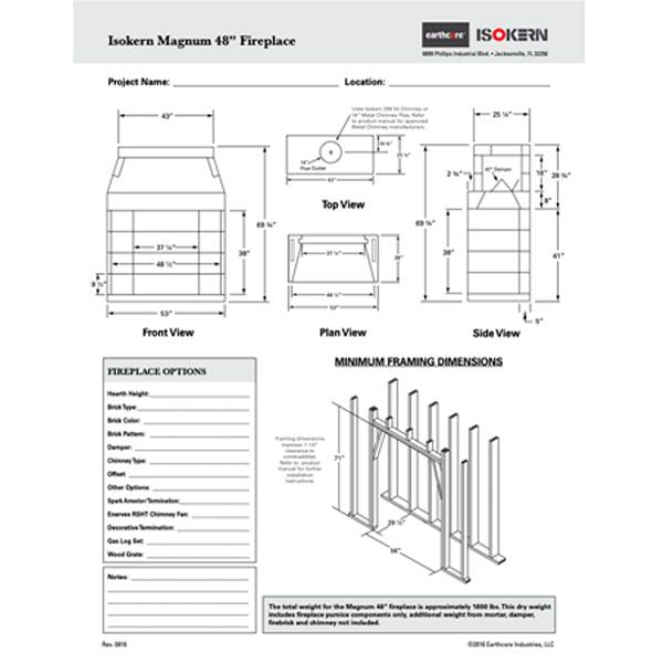 Isokern Magnum Fireplace - 48"