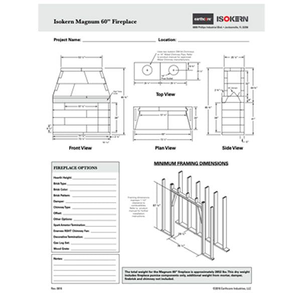 Isokern Magnum Fireplace - 60"