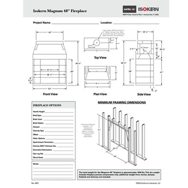 Isokern Magnum Outdoor Fireplace - 48"