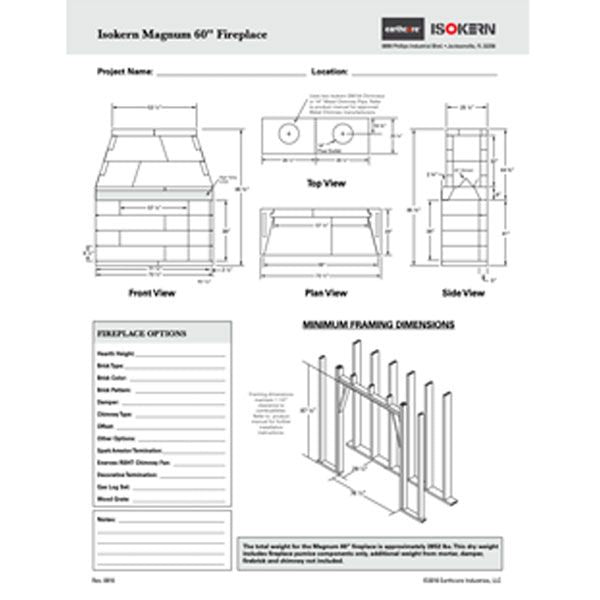 Isokern Magnum Outdoor Fireplace - 60"