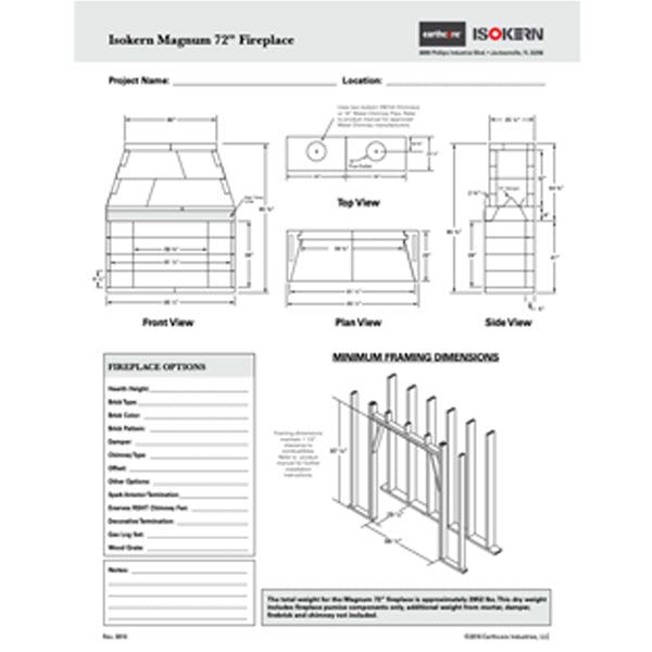Isokern Magnum Outdoor Fireplace - 72"