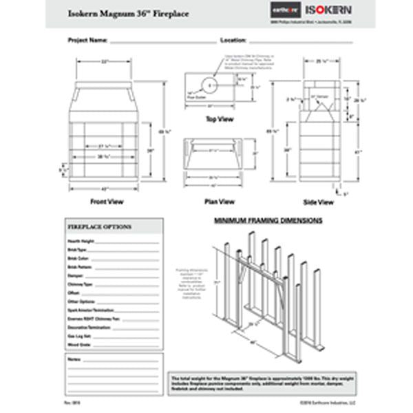 Isokern Magnum Outdoor Fireplace - 36"