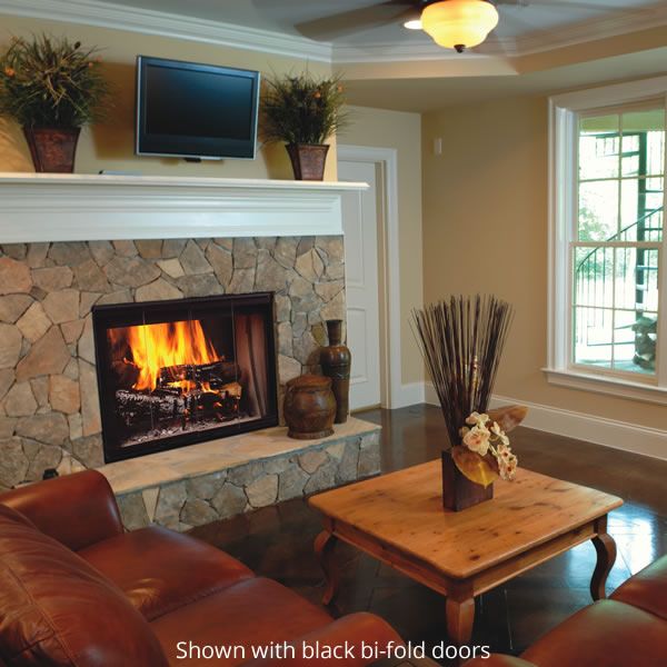 Majestic Designer See Through Wood Burning Fireplace - 42"