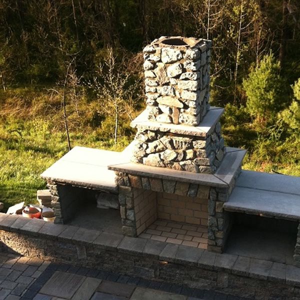 Pre-Engineered Masonry Wood Burning Outdoor Fireplace - 30"