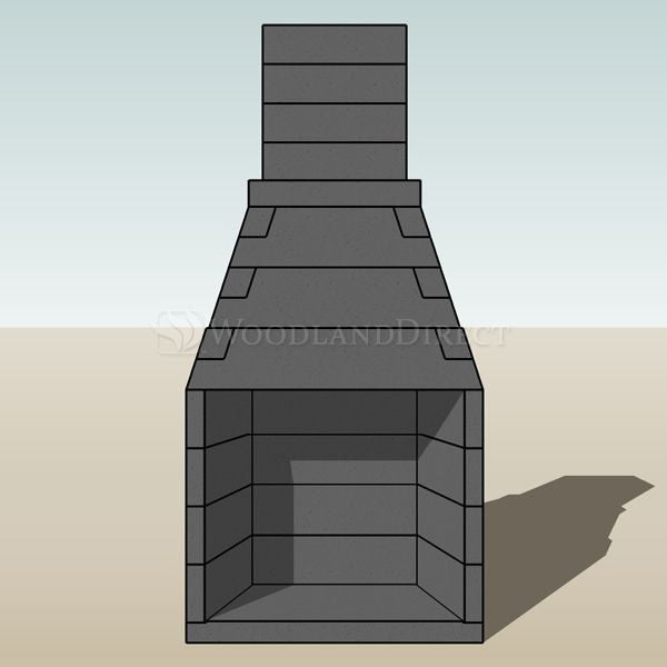 Pre-Engineered Masonry Wood Burning Outdoor Fireplace - 36"