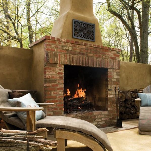 Pre-Engineered Masonry Wood Burning Outdoor Fireplace - 36"