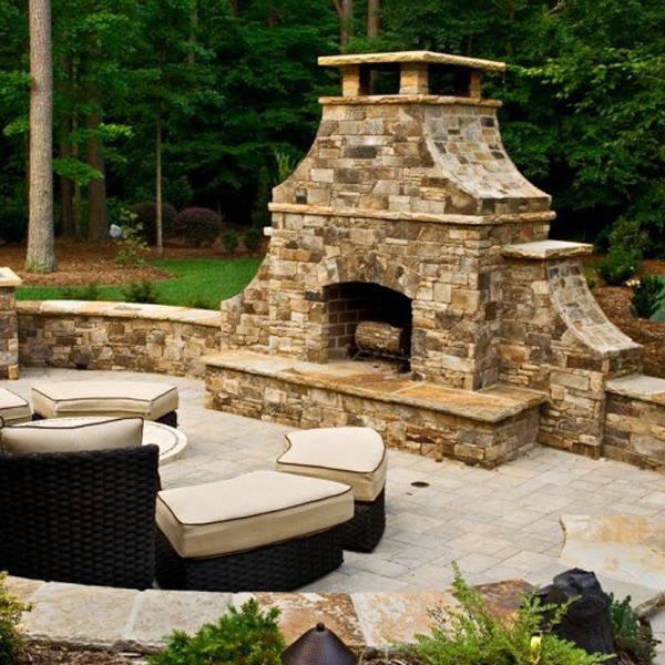Pre-Engineered Masonry Wood Burning Outdoor Fireplace - 36"