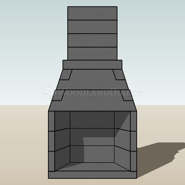 Pre-Engineered Masonry Wood Burning Outdoor Fireplace - 30"