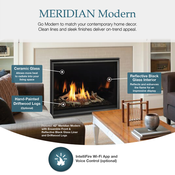 Majestic Meridian Modern 42 Direct Vent Gas Fireplace