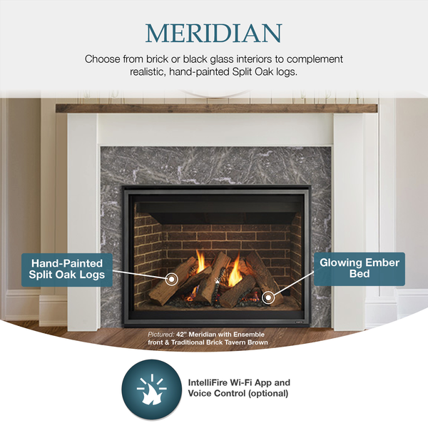 Majestic Meridian Direct Vent Gas Fireplace - 42"